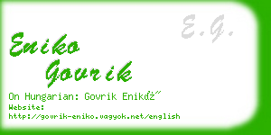 eniko govrik business card